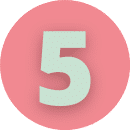 Step number 5 pictogram