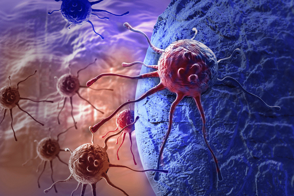 Illustration of cancer cells.